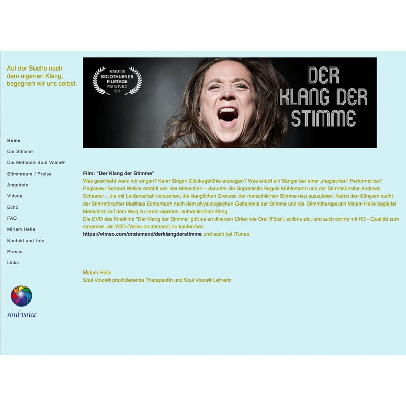 1119g Website für Stimmtherapeutin